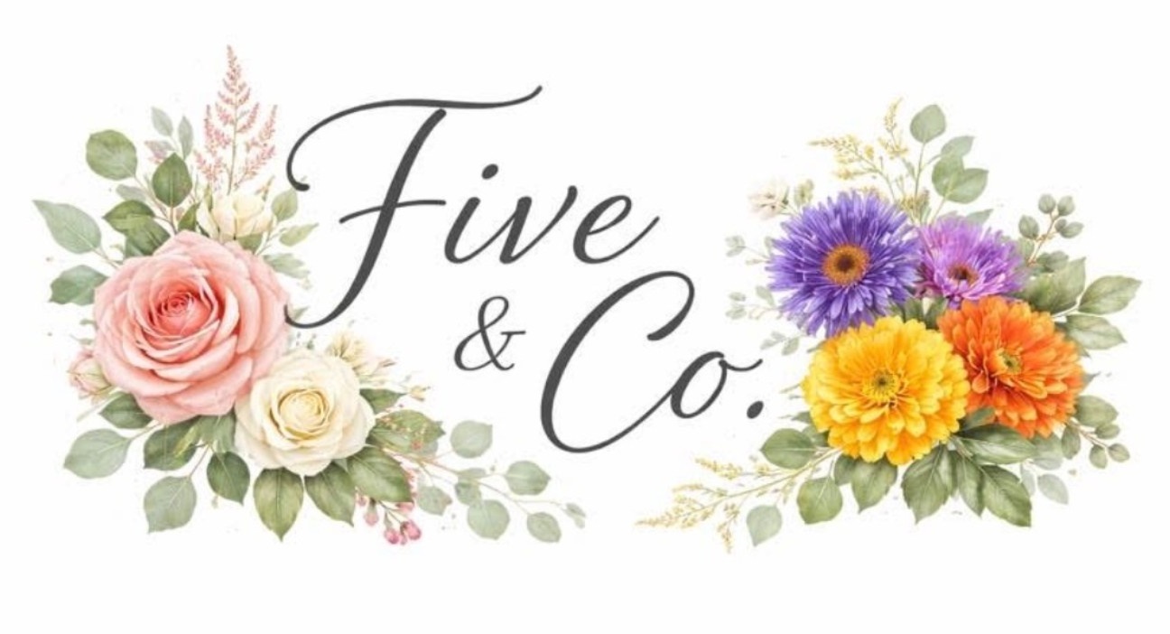Five & Co. floral logo